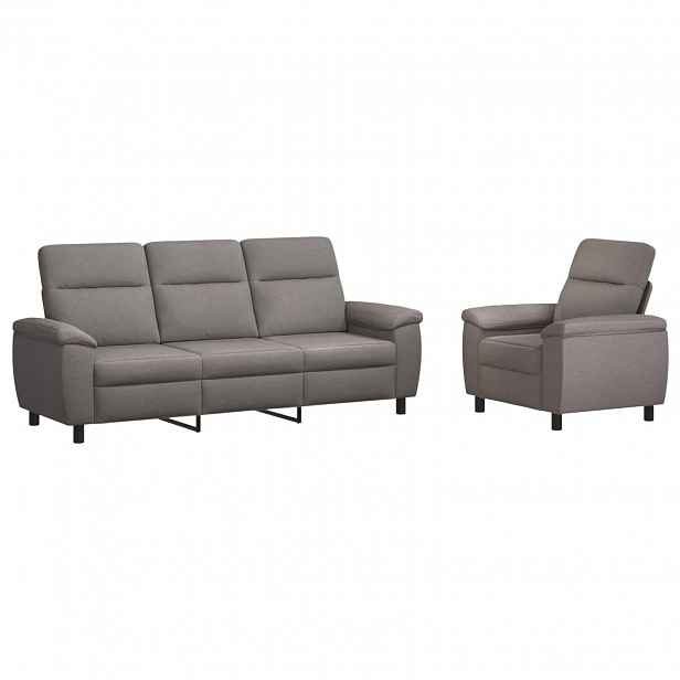 vidaXL Set pohovek 2 pcs Taupe Textil