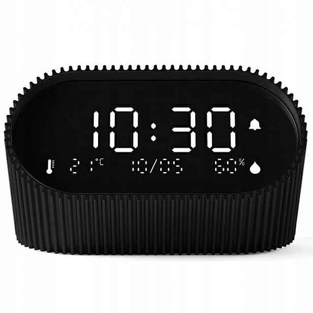 Budík Lexon Ray Clock senzor černý