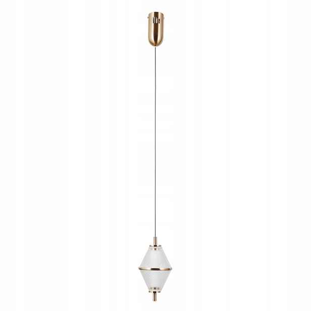 Italux Závěsná lampa Minimalistická Led 5W Zlatá Fuente Skleněná lampa