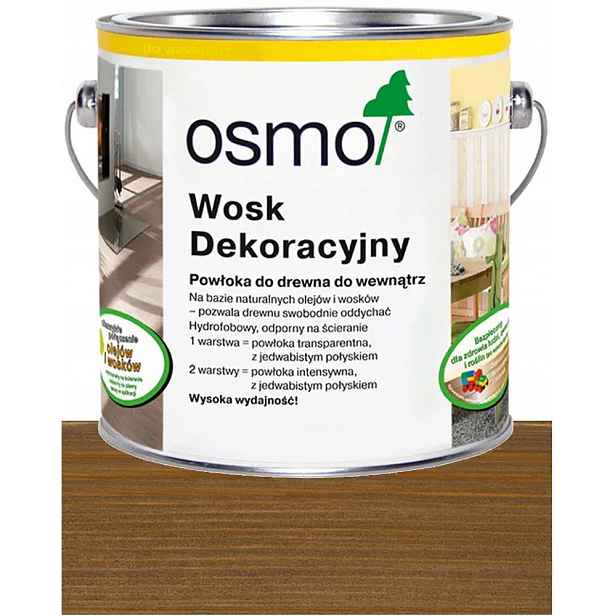 Osmo Vosk Dekorativní Transparentní Bezbarvý Dub Antický 3168 0,375L