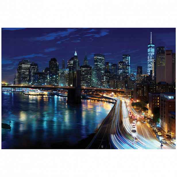 Wallarena FOTOTAPETA Město Noční modrá 250x175 cm