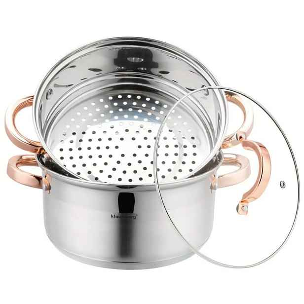 Hrnec Na Páru Klausberg 3 Díly 22 cm KB-7731 Rose Gold