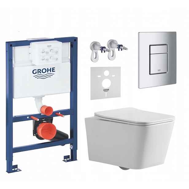 7v1 Wc Podomítkový Set Stelaz Grohe 820 mm Wc Mísa Tornado Tlačítko