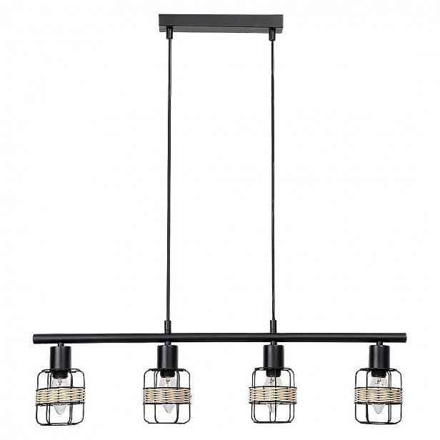 Čtyřbodová industriální závěsná lampa nad stůl