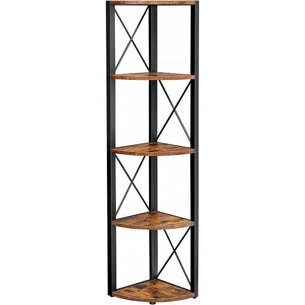 Regál Songmics 30 cm x 160 cm x 30 cm dub rustikální