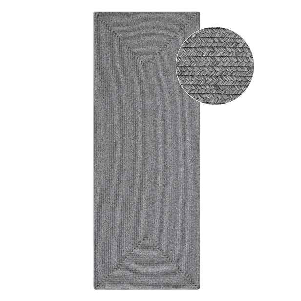Šedý venkovní koberec běhoun 200x80 cm - NORTHRUGS
