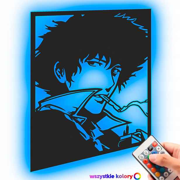 Dřevěný obraz Anime Spike Cowboy Bebop Nástěnná Dekorace Noční Lampa Led