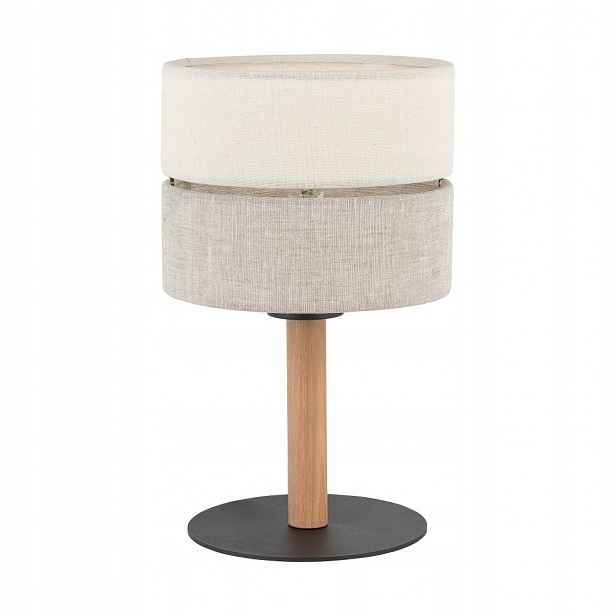 Béžová přírodní stolní noční dřevěná lampa Eco 5596 Tk Lighting