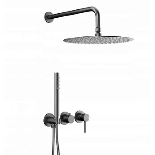 Kfa Sprchový Set Pod Omítku S 3-OTVOROVOU Baterií Moza, Gun Metal