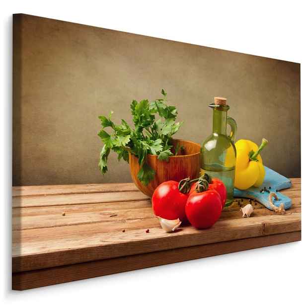 Moderní obraz na plátně do kuchyně Rajčata S Kořením Varianta: 90x60