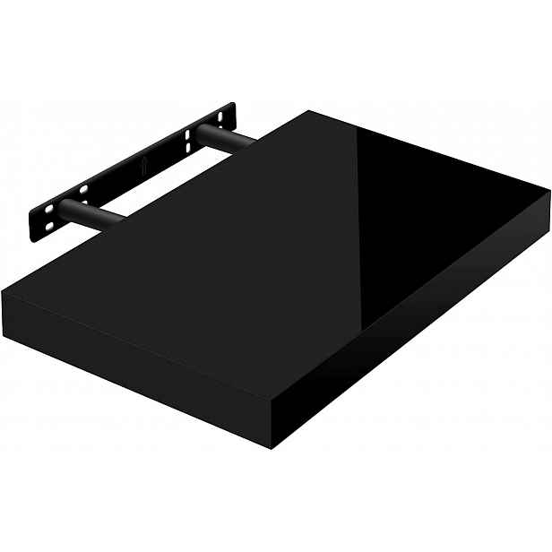 Police Mdf deska Woltu 40 x 22,9 cm černá