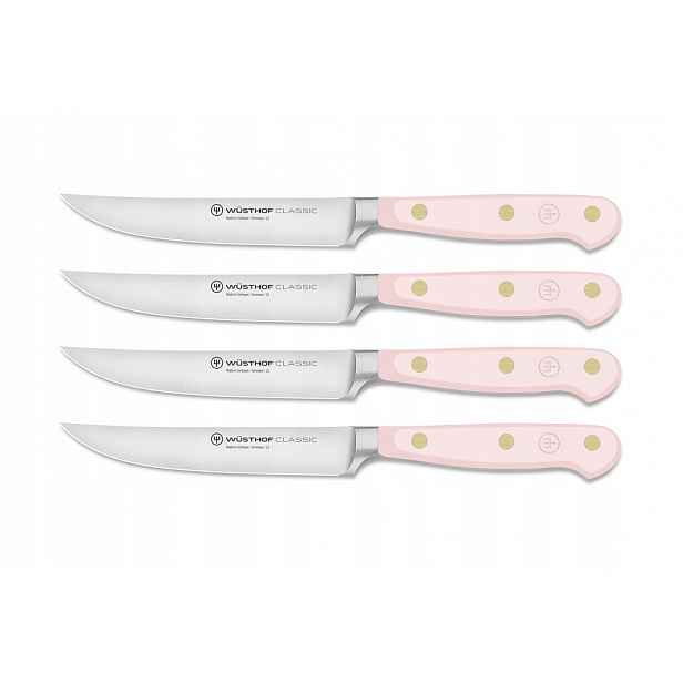 Sada 4 nožů na steaky Classic Colour 12 cm Pink Himalayan Salt
