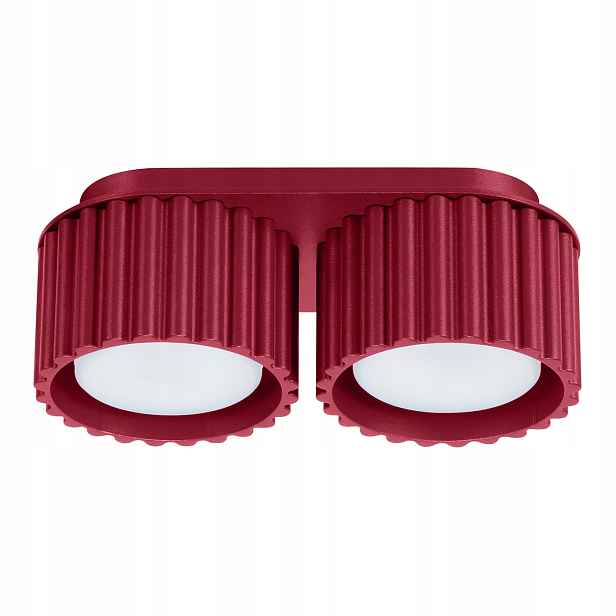 Sollux Lighting Moderní stropní svítidlo Aura burgundská 21 cm 2xGX53