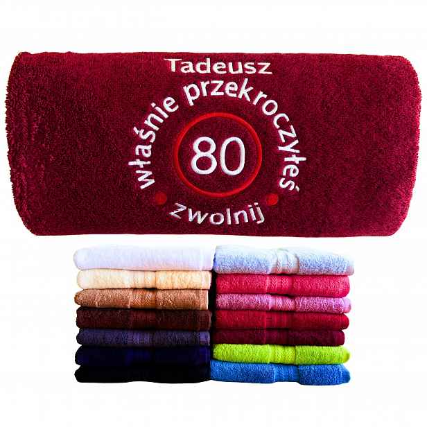 80. narozeniny dárek pro muže, dědečka, strýčka, vtipný ručník let