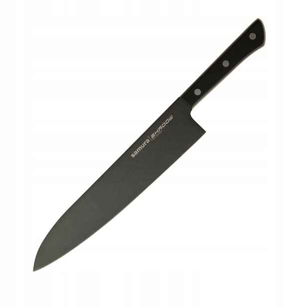 Nůž šéfkuchaře Samura Shadow 24 cm, ocel AUS-8, nepřilnavá povrchová úprava
