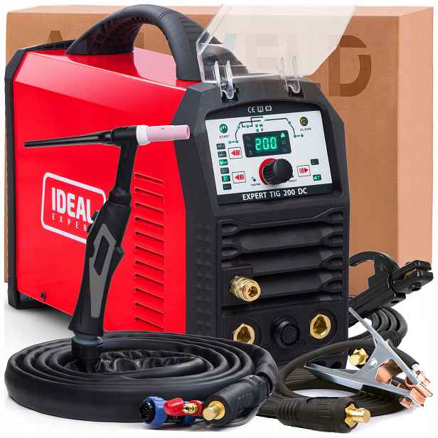 Svářečka Ideal Expert Tig 200 DC Puls Mma 230V 200A 2T/4T Hf Pro Ocel