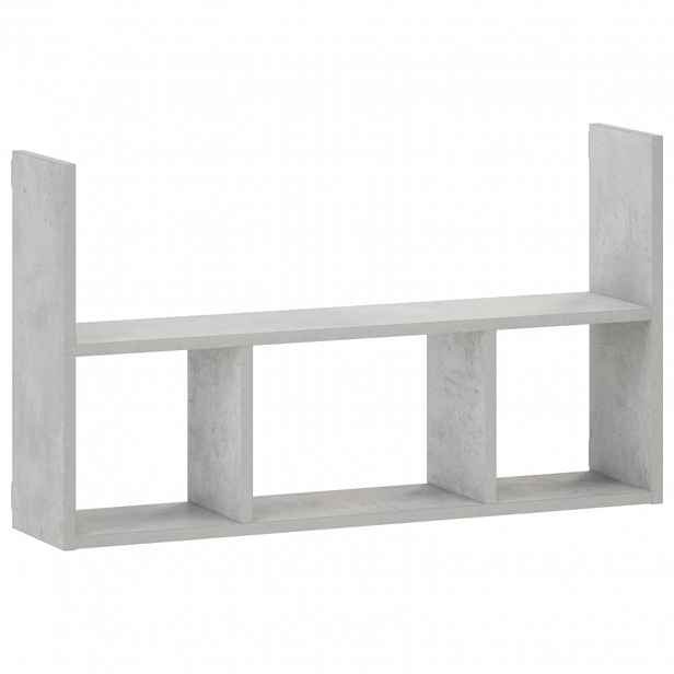 vidaXL Nástěnná polička Betonově šedá 78,5 x 17 x 45 cm