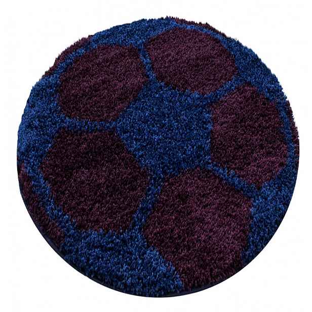 Dětský kusový koberec Fun 6001 navy, 100x100 (průměr) kruh, modrá, dětský pokoj, Ayyildiz