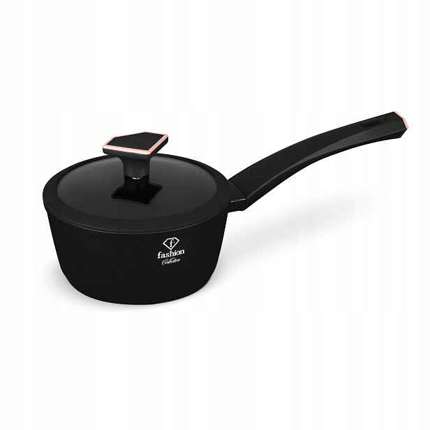 Rendlík s víkem 1,2 L, Fashion FTV-0026 Matte Black-Rose Gold