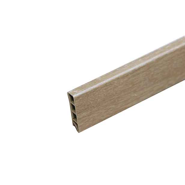 Soklová lišta SPC RIGID Jasper 2 m, koncovky 1 ks pravá + 1 ks levá, hnědá, Egibi
