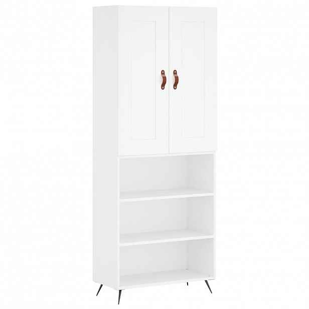 vidaXL Skříň highboard bílá 69,5 x 34 x 180 cm kompozitní dřevo
