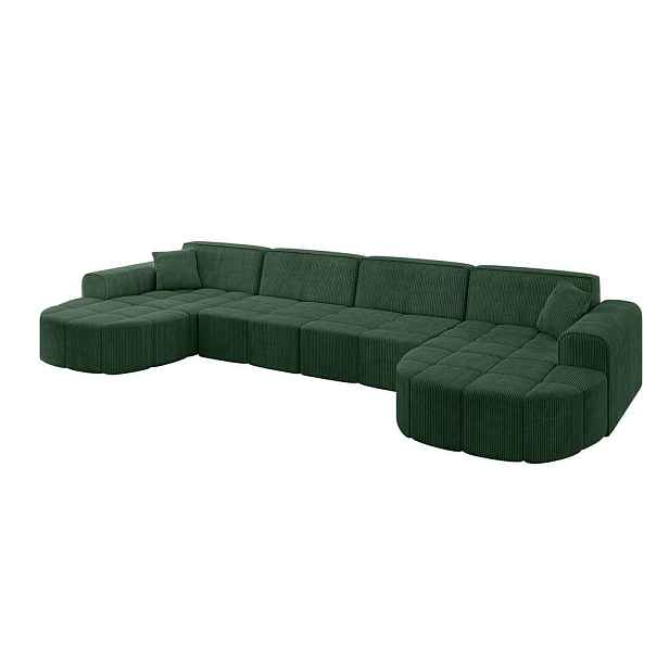 ALTDECOR SEDACÍ SOUPRAVA ve tvaru U LIVO-U2 400x173x79,5 Zelená Manšestr