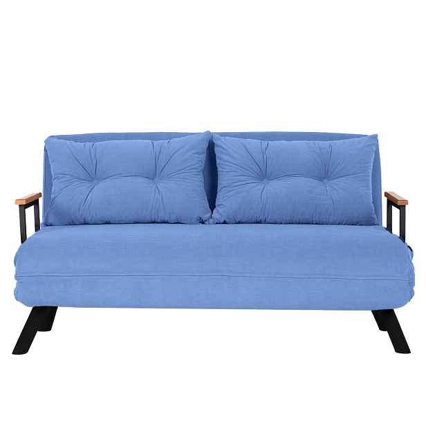 Hanah Home Dvoumístná rozkládací pohovka Seater Sando modrá
