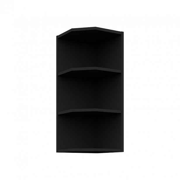 Horní rohová skříňka LUNARA - šířka 30 cm, černá