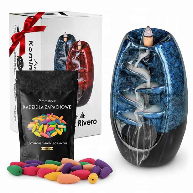 Tekoucí kadidlo Aromaholik Rivero Vodopád Backflow Set Kadidlo