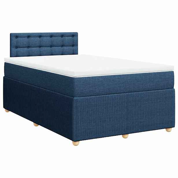vidaXL Box spring postel s matrací černá 120x190 cm textil