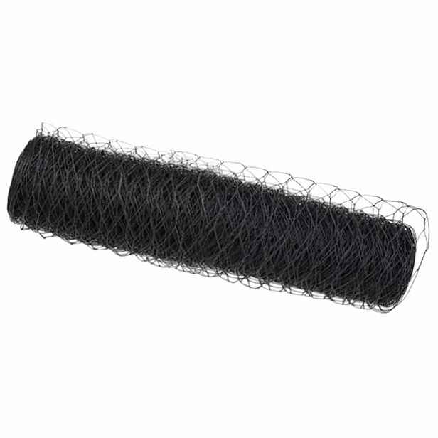 vidaXL Hexagonální oplocení 0,5 x 10 m PVC Šedá