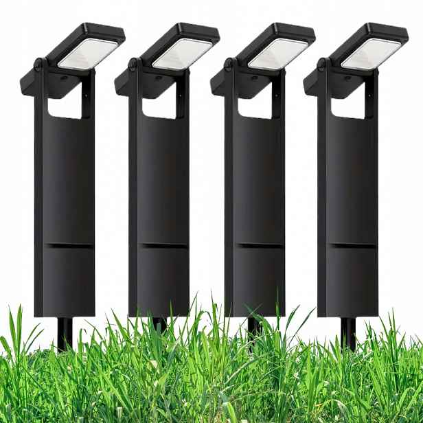 4ks Solární Zahradní Lampa Led Zapichovací sloupek Snímač soumraku