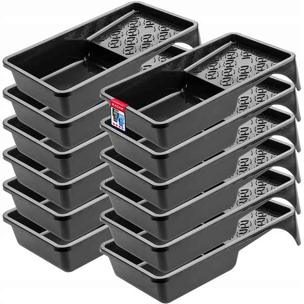 Malířská Kuweta Velká 155x295 mm Na Váleček Na Barvu Váleček Set Černá 12 Ks