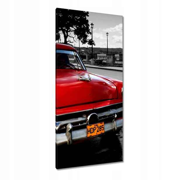 Obrazy 55x115 Kubánské červené auto
