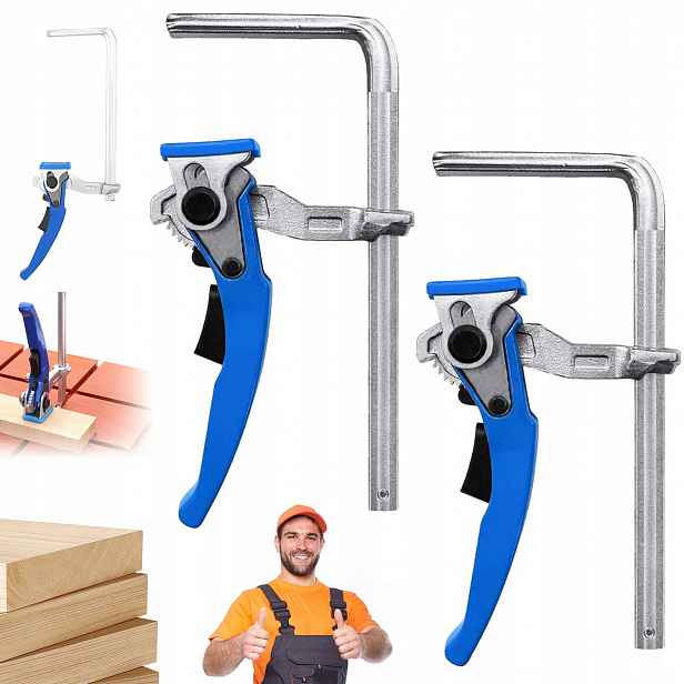 Truhlářská Svěrka Na Dřevo Svorka Rukojeť 160x60mm Typ F Dílenská Ocelová