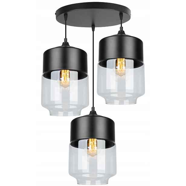 Závěsné Stropní Svítidlo Skleněný Lustr Trojitý Moderní Loft Stropní Svítidlo
