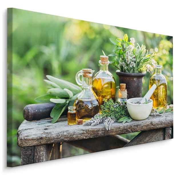 Moderní obraz na plátně do kuchyně Přírodní Oleje S Bylinkami Varianta: 40x30
