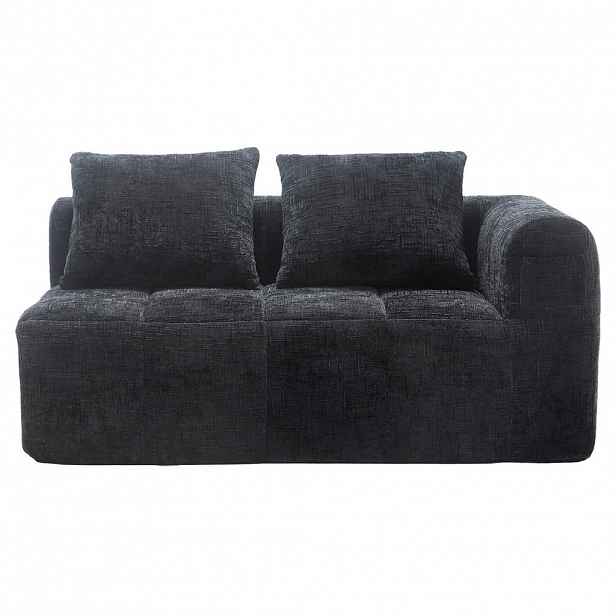 SEDACÍ SOUPRAVA 2-místná 158/90/60 cm Černá