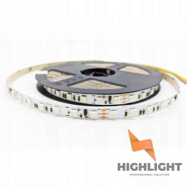 5 m Digitální Led pásek Spi Rgb+nw Slim 8 mm Digital 15W 24V WS2814 84 LED/m