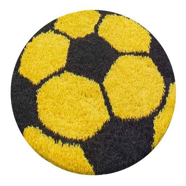 Dětský kusový koberec Fun 6001 yellow, 100x100 (průměr) kruh, žlutá, dětský pokoj, Ayyildiz