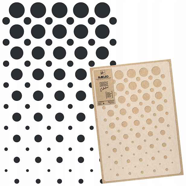 Malířská šablona Vícenásobná L 59x95 cm Vzor Hrášků Kola Tečky Hrášky Dots
