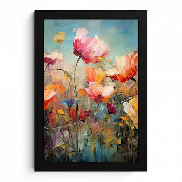 MuchoWow PLAKÁT V RÁMU Květiny - Akvarel - Umění - Botanické - Příroda 20x30 cm