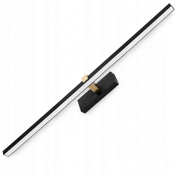 Nad postel nástěnné svítidlo Venus 24W 120 cm černo-zlaté Led 4200K IP44