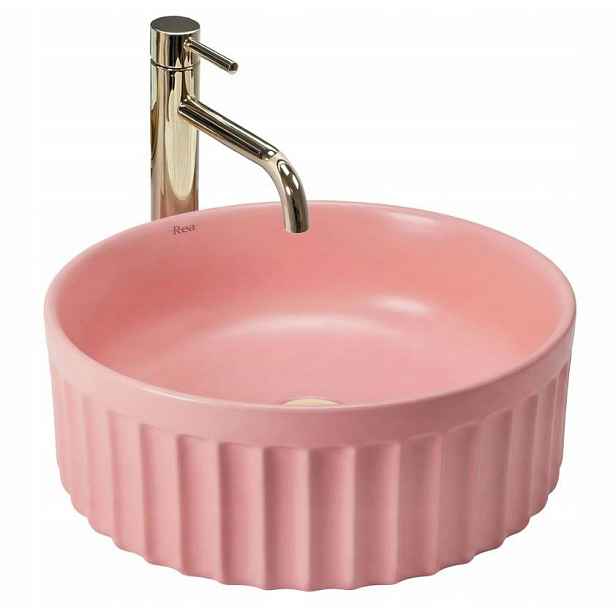 Umyvadlo Duo Sweet Pink Matt Na Desku