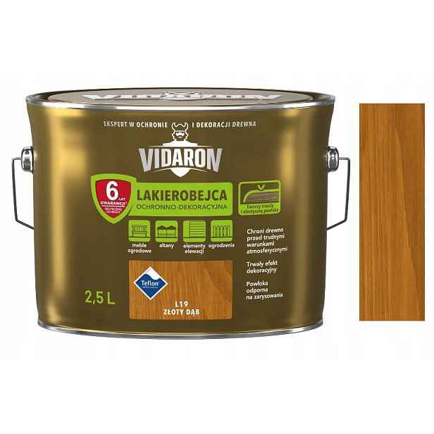 Vidaron Ochranný Lak 2,5 L Zlatý Dub L19