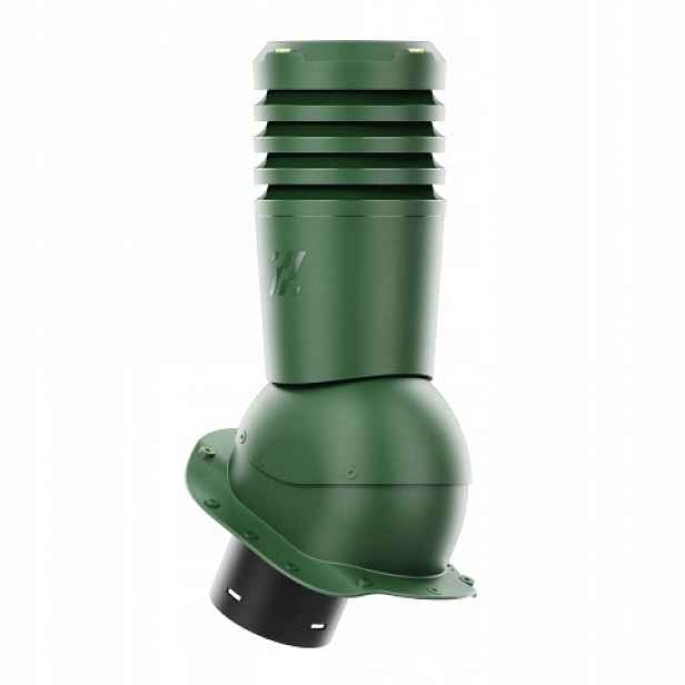 Větrací komín Ecoline pro plechovou střešní krytinu, profil B, průměr 125 mm, zelený