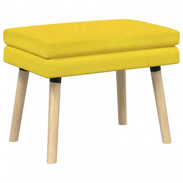 vidaXL Dvouúrovňová lavice Světlá žlutá 60 x 40 x 46 cm Textil