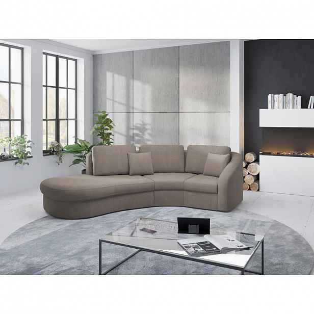 Sit & More ROHOVÁ SEDAČKA, textil, hnědá