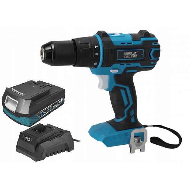 Dedra Aku Vrtačka Udar akumulátor 2AH 18V Sas+ DED7042 50Nm Set