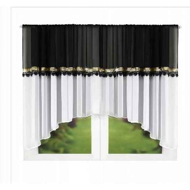 Hotová záclona voálová Zlaté Zirkony Guipure 400x150 cm LG229
